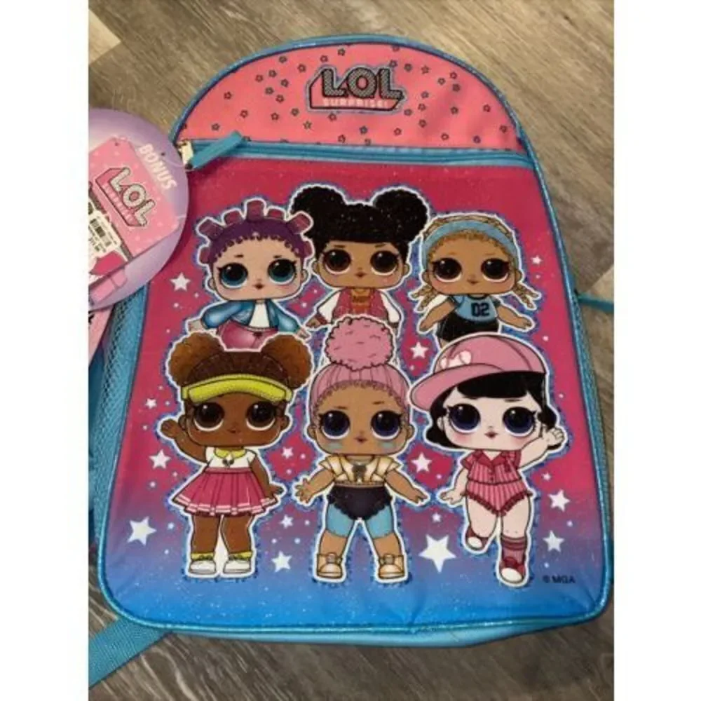 L.O.L. Surprise lol Girls School Book bag Backpack Lunch Sack NWT